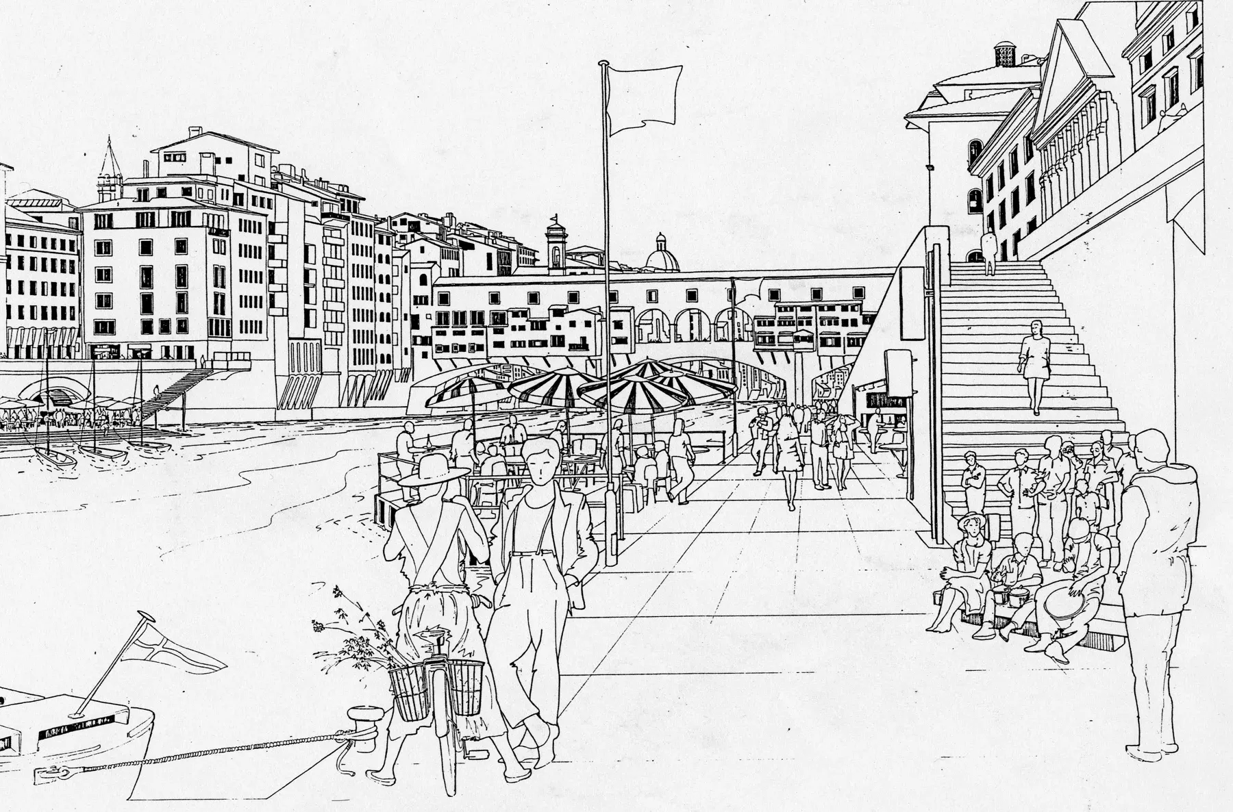 Parco lineare sull’Arno — vista del progetto