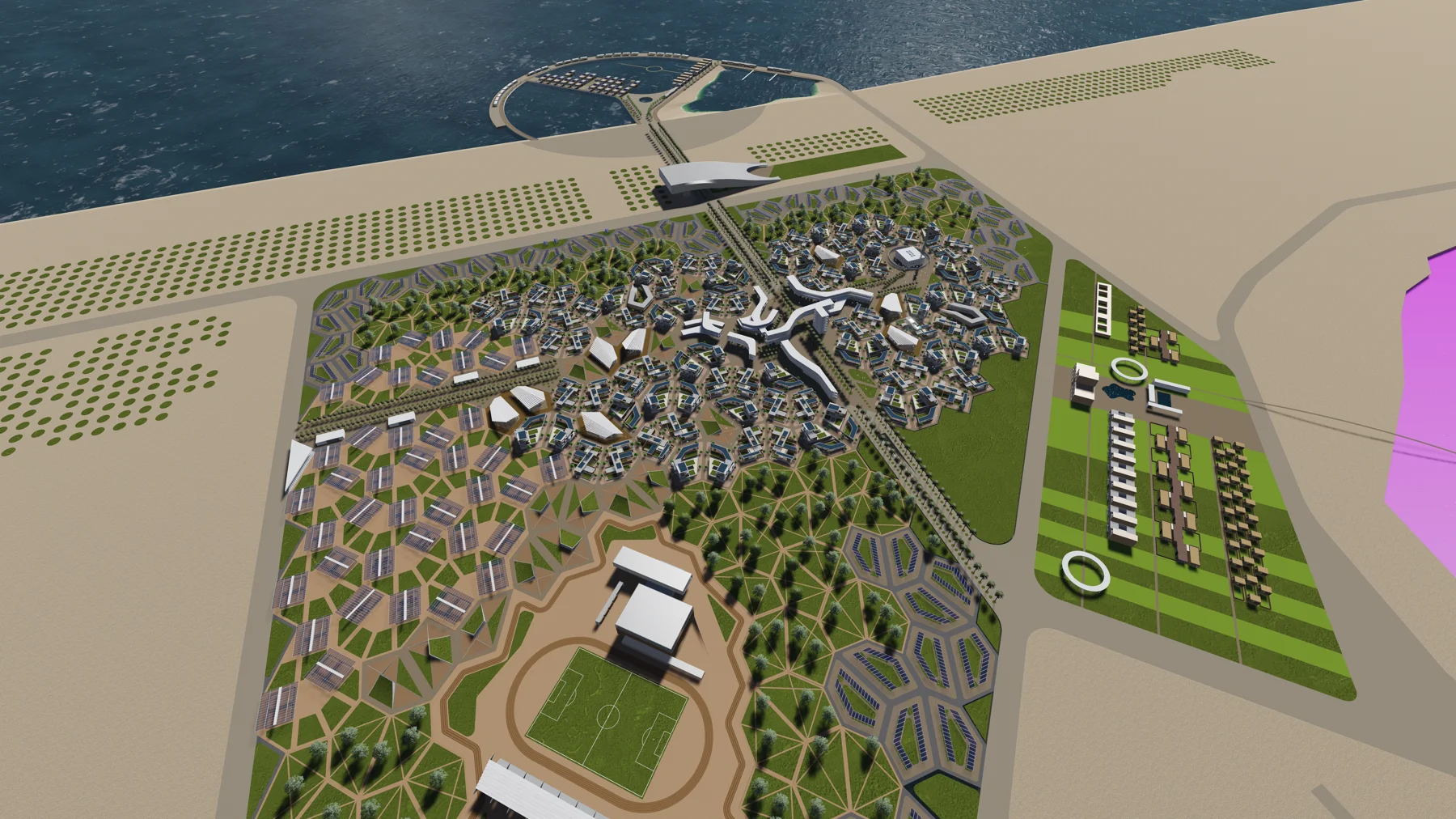 Nuovo villaggio a Dakar — vista del progetto