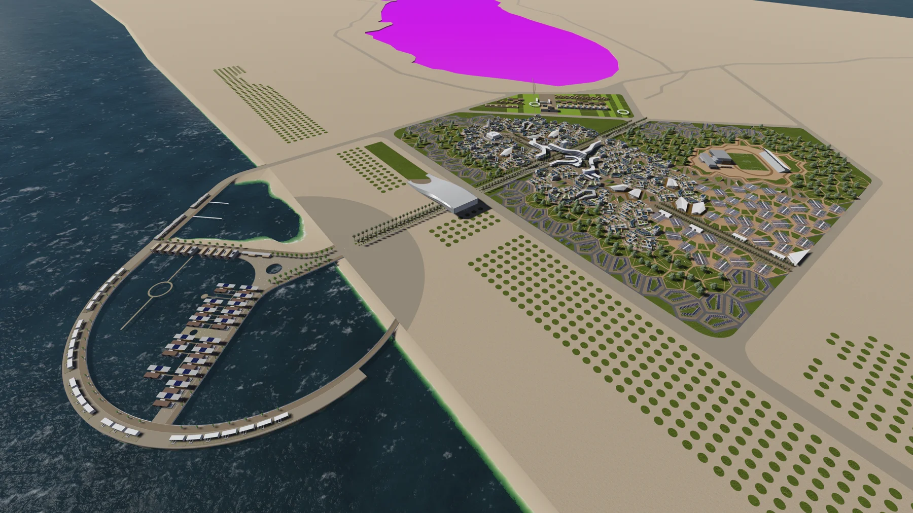Nuovo villaggio a Dakar — vista del progetto