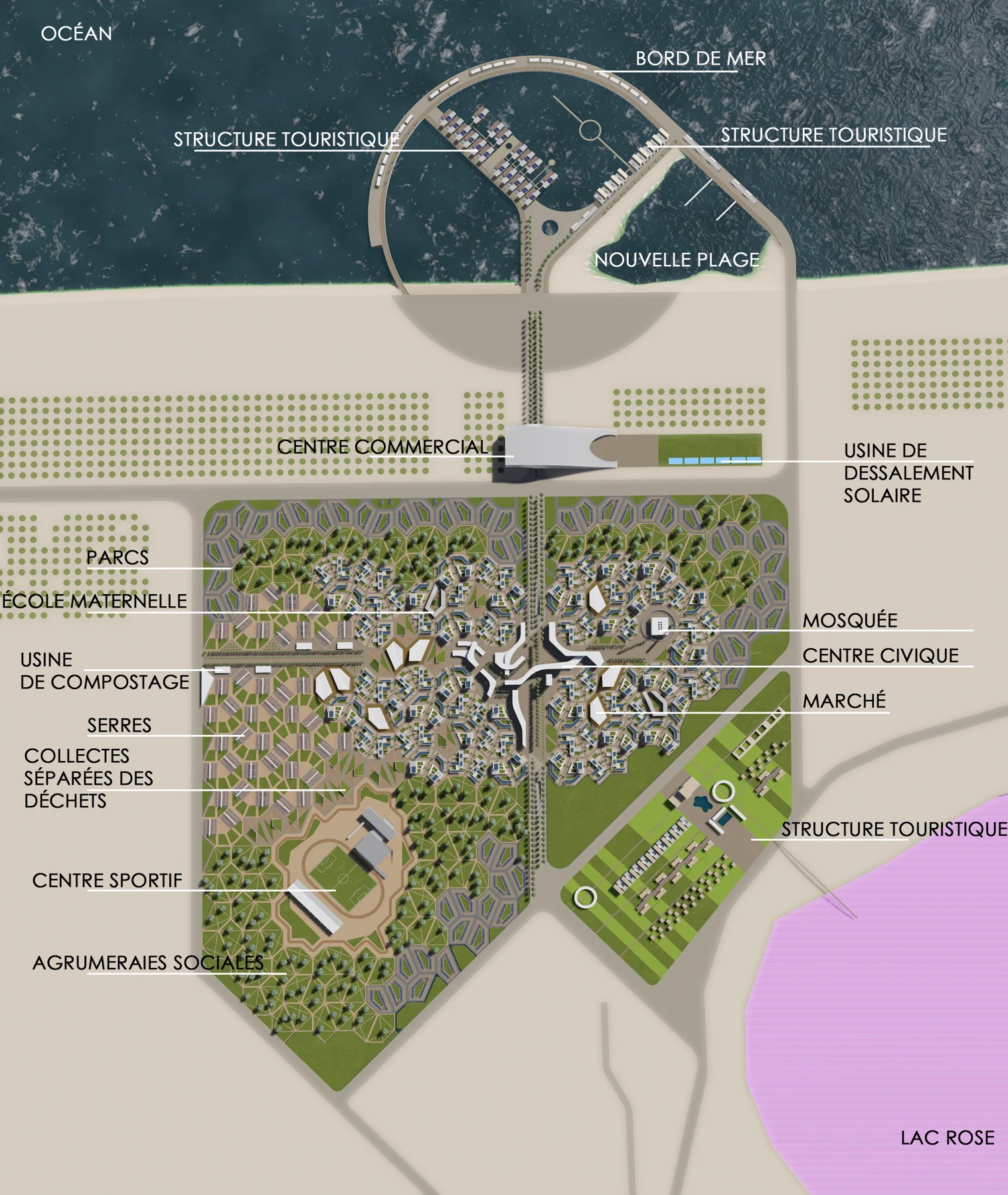 Nuovo villaggio a Dakar — vista del progetto