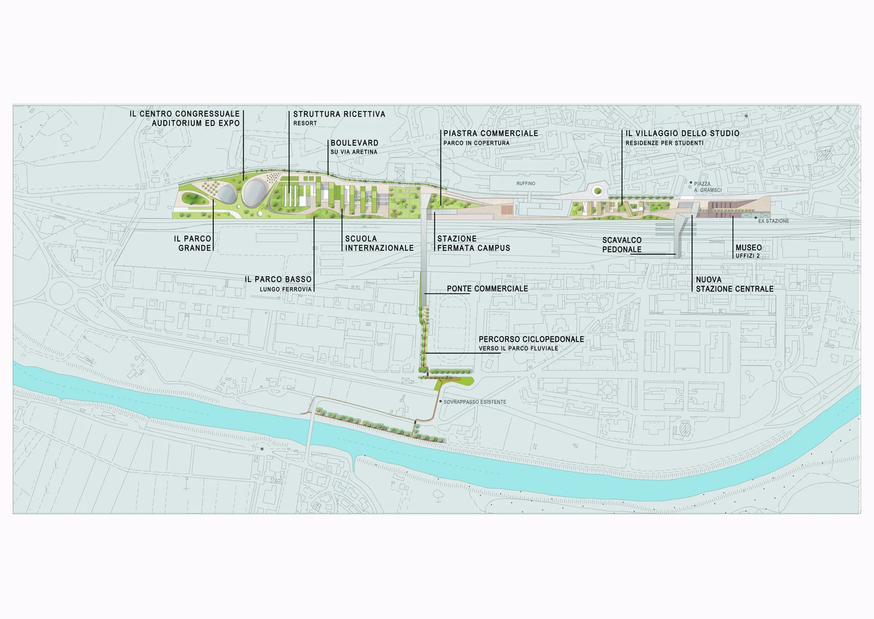 Area ferroviaria di Pontassieve — disegno